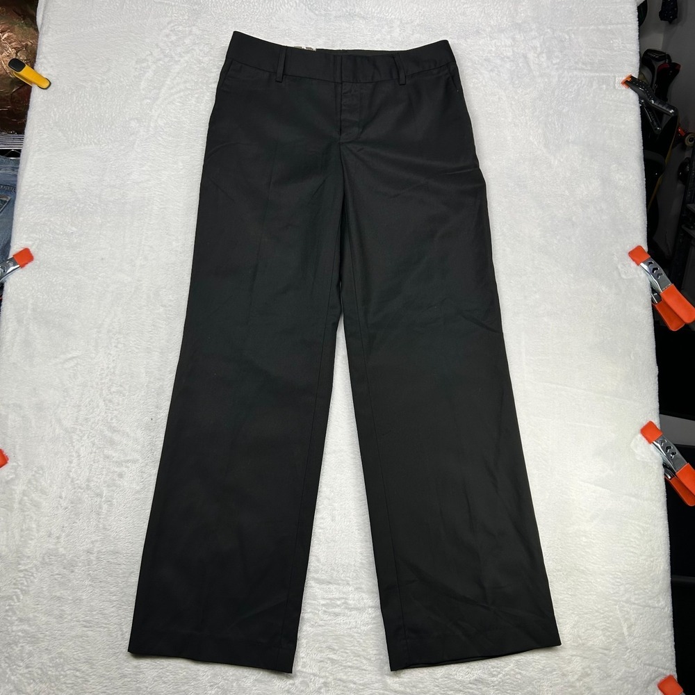 Merona Dress‎ Pants Women's 4 Black Straight Leg Zip Fly Business - 31X32 NWT